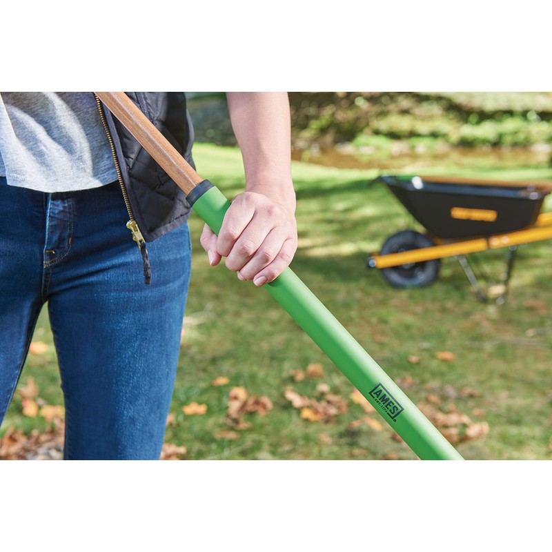 AMES 20201033 Steel Tine Leaf Rake with Hardwood/Steel Handle, 22