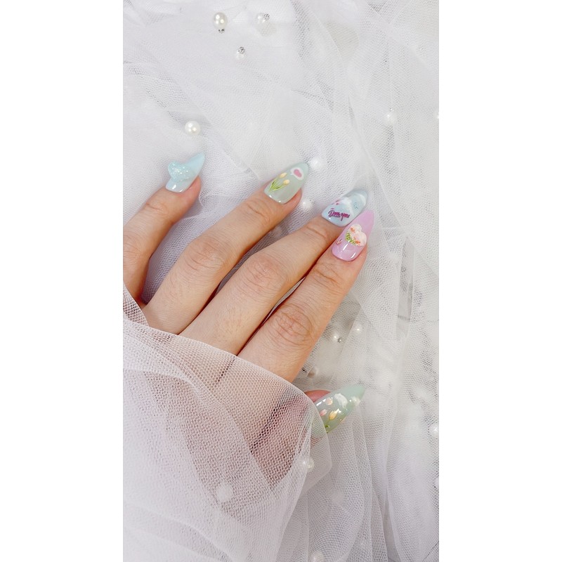 Handmade nail - Sky Hi - Basic - Almond /