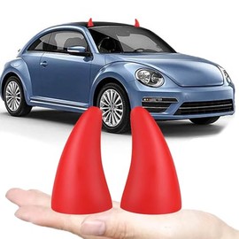 1Pair Car Roof Decoration Devil's Horns Stickers Creative Fun Wacky for Car Topper Bumper Hood Car Exterior Sticker (Devil-Horns)
