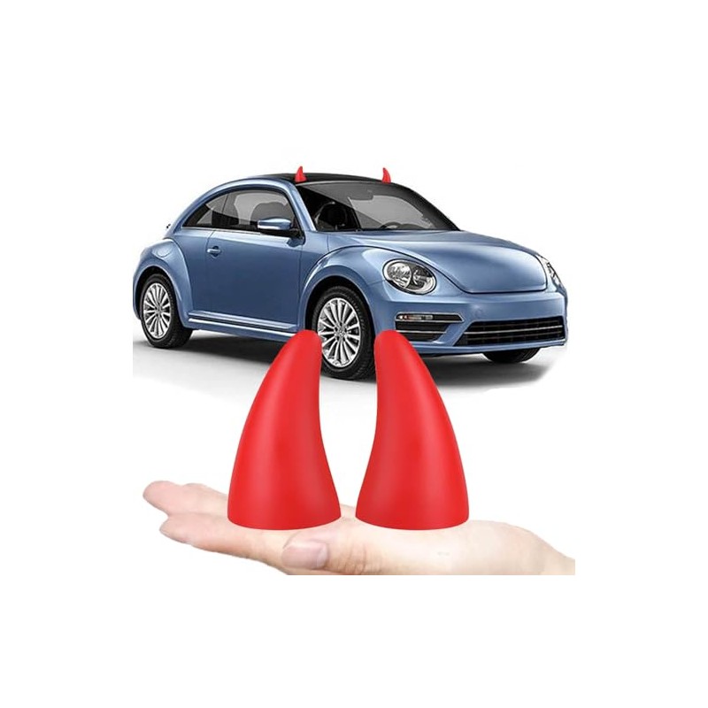 1Pair Car Roof Decoration Devil's Horns Stickers Creative Fun Wacky