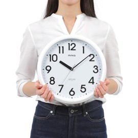 MAG W-781A WH-Z Wall Clock, Radio Clock, Analog, Rigel, Nighttime Second Hand Stop Function, White
