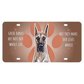 Great Dane Watercolor Mini Metal License Plate 4.75 x 2.25 inch