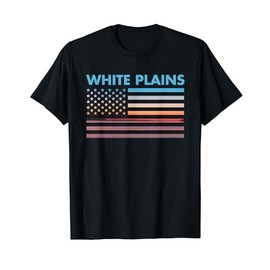 Vintage Sunset American Flag White Plains, Maryland T-Shirt