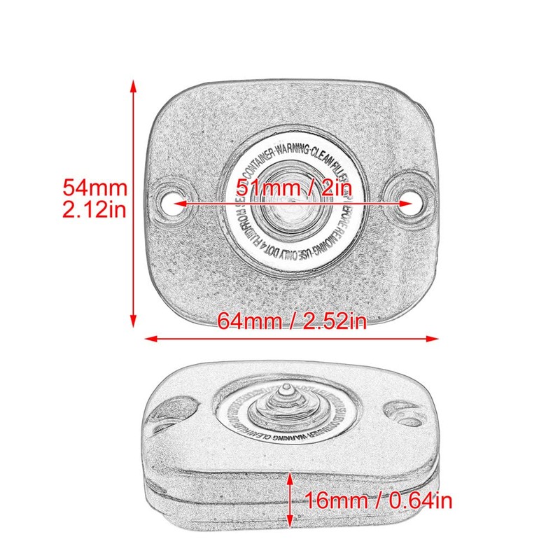 LE LEFOSSI Front Brake Master Cylinder Fluid Reservoir Cover Cap