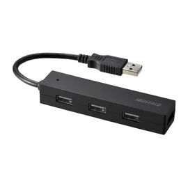 Buffalo BUFFALO USB Hub USB 2.0 Bus Power 4-Port Black BSH4U25BK [Windows / Mac Compatible]
