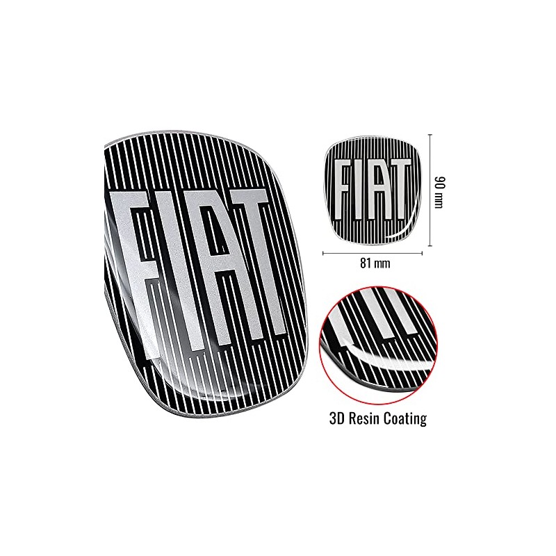 FIAT 14188C 3D Sticker Logo for Fiat Fiorino Black 90