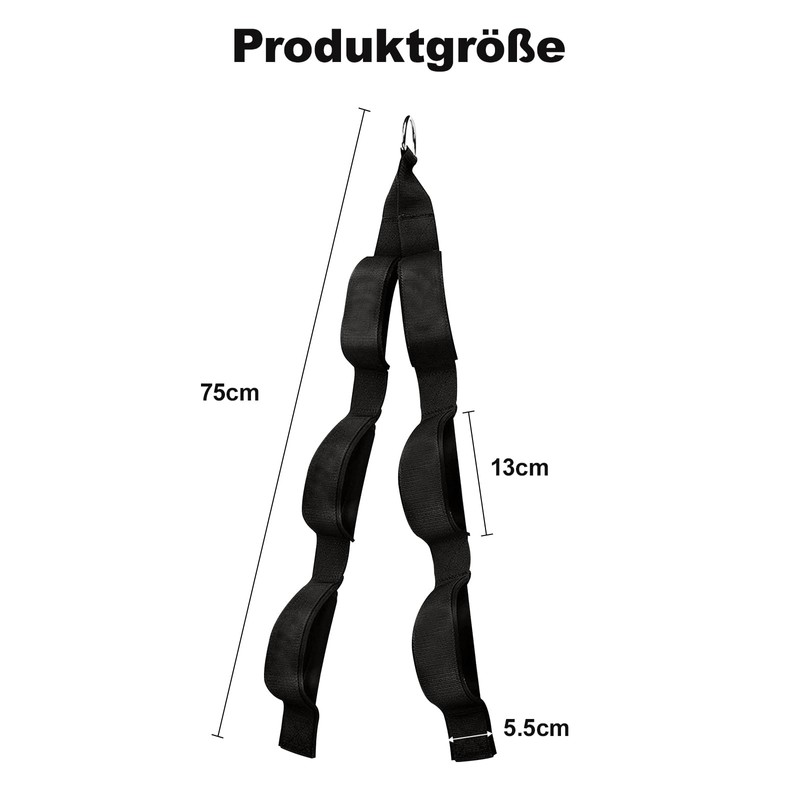 3 Section Length Triceps Rope, Long Pulley Gym Handle, Triceps