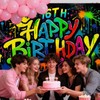 16th Birthday Banner Polyester Graffiti Backdrop Decor 71"x43