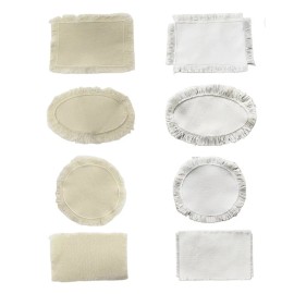 DIY SET OF 10! Blank frayed edges, Sublimation Hat Patch Blanks with glue backs.