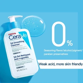 CeraVe SA Smoothing Cleanser 236ml, Original CeraVe Sa Cleanser Face and Body Wash, CeraVe Smoothing Cleanser for Dry Rough Bumpy Skin