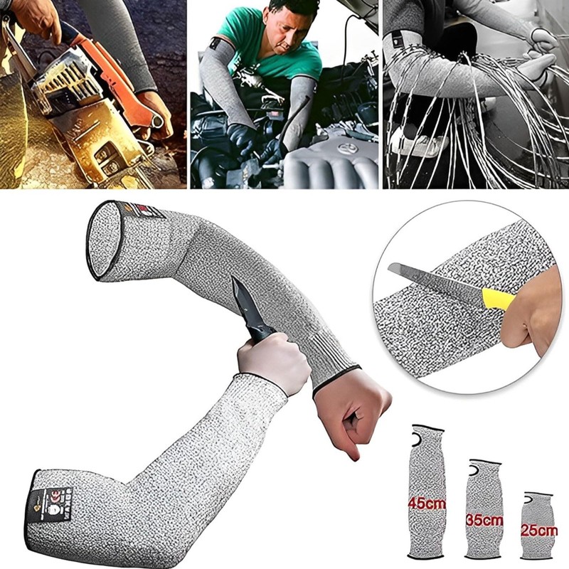 NIHUIFDPY 2PCS Cut Resistant Safety Arm Sleeves, Level 5 Arm
