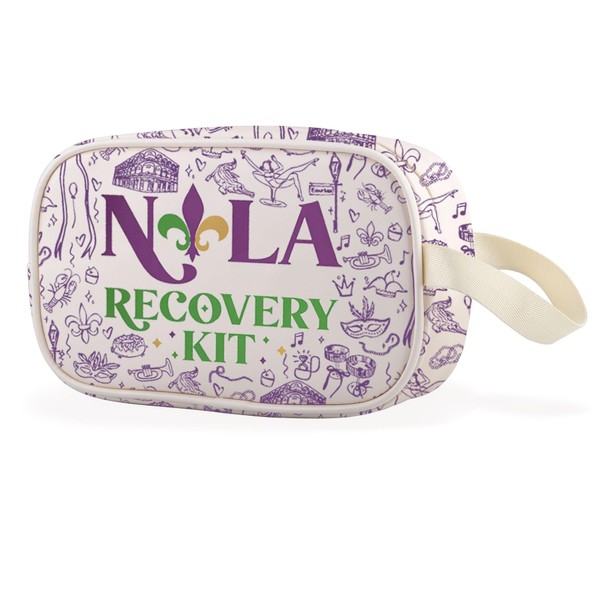 WCGXKO Nola Recover Kit Clear Makeup Bag Mardi Gras Bachelorette