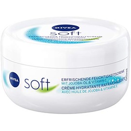 NIVEA Soft erfrischende Feuchtigkeitscreme (1.7 fl oz), pflegende Soft Creme mit Vitamin E und Jojoba-Öl, schnell einziehende Hautcreme