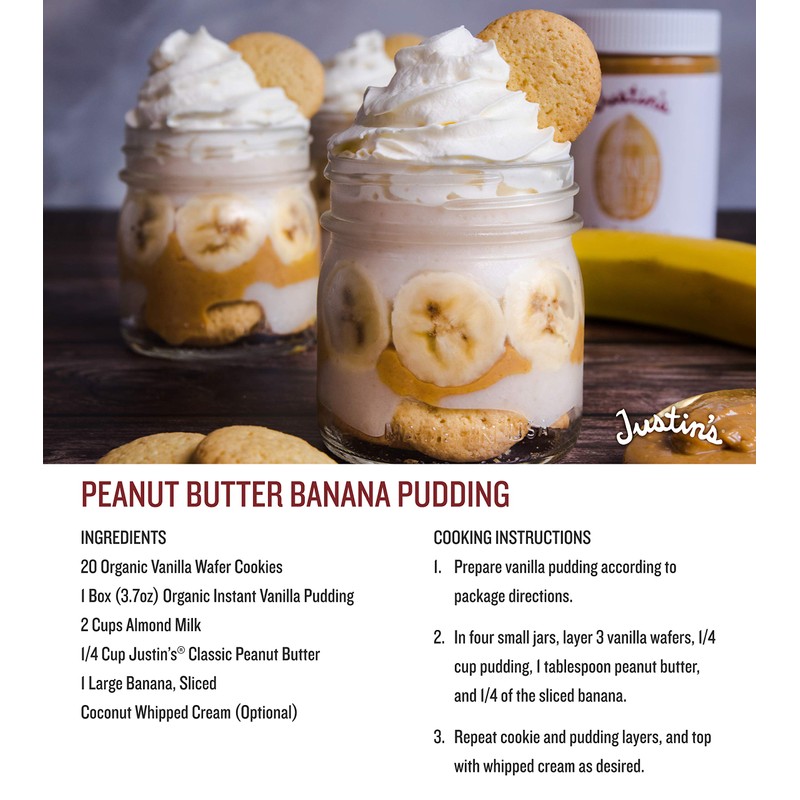 Justin's Classic Peanut Butter, Only Two Ingredients, No Stir, Gluten-free,