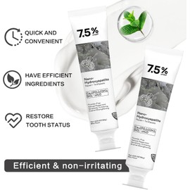2 PCS Hydroxyapatite Toothpastes for ， 7.5 Hydroxyapatite Toothpastes for Enamel Protection and Tooth Strengthening, Gentle Mint, Fresh Breath, Daily Use for Oral Health