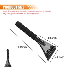 2PCS Ice Scrapers for Car Windshield, No Scratch Ice Cleaning Shovel Window Snow Scraper with Foam Handle, Winter Windshield Snow Frost Removal Tool Accessories for Car, SUV, Truck (2 Pcs Black)