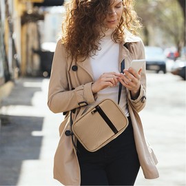 Crossbody Bag for Women Men Small Sling Purse Nylon Over Shoulder Pouch Lightweight Crossbody Handbag for Ladies Shopping Hiking Daily Use(Crossbody Bag for Khaki)