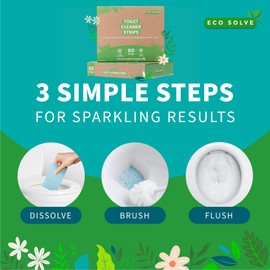 Toilet Bowl Cleaner Strips, Eco-friendly, Non-toxic, Septic Safe, Removes Odors & Stains, Plastic-free, Natural Toilet Bowl Cleaner for Quick and Easy Cleaning, Toilet Fresheners (180 count)