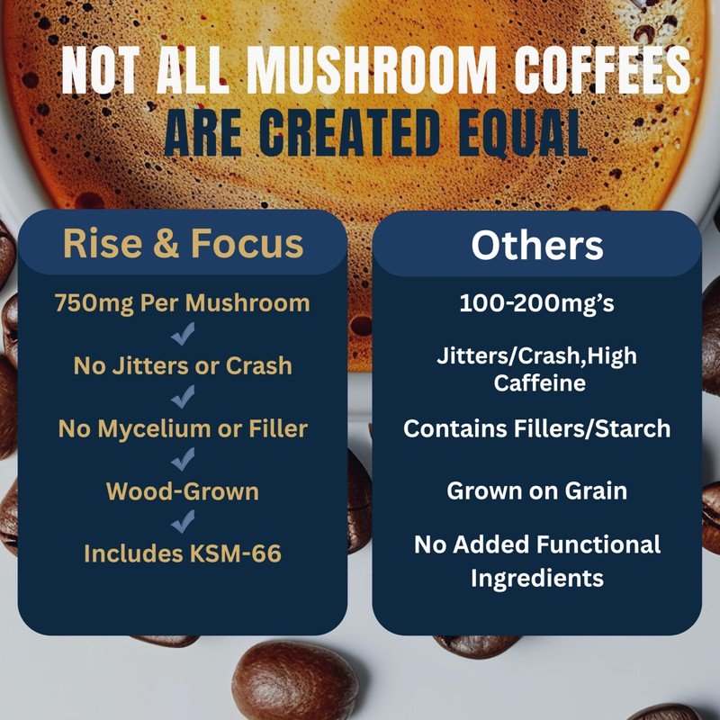 Monkey Brew Rise & Focus USDA Organic Mushroom Coffee |