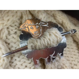 Unbranded NEW Pewter Wooly Sheep Scarf Ring Irish Ireland Scarf Holder Slide Ladies Gift