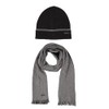 BOSS Men's Ernesto_Set Scarf, Black, Einheitsgröße