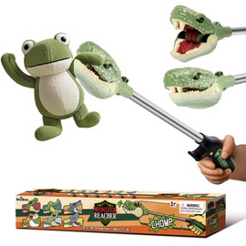 DINOBROS Snake Toy Grabber Reacher - Interactive Pick-Up Tool for Kids | 16-Inch Snake Chomper Head Design | Fun & Educational Gift