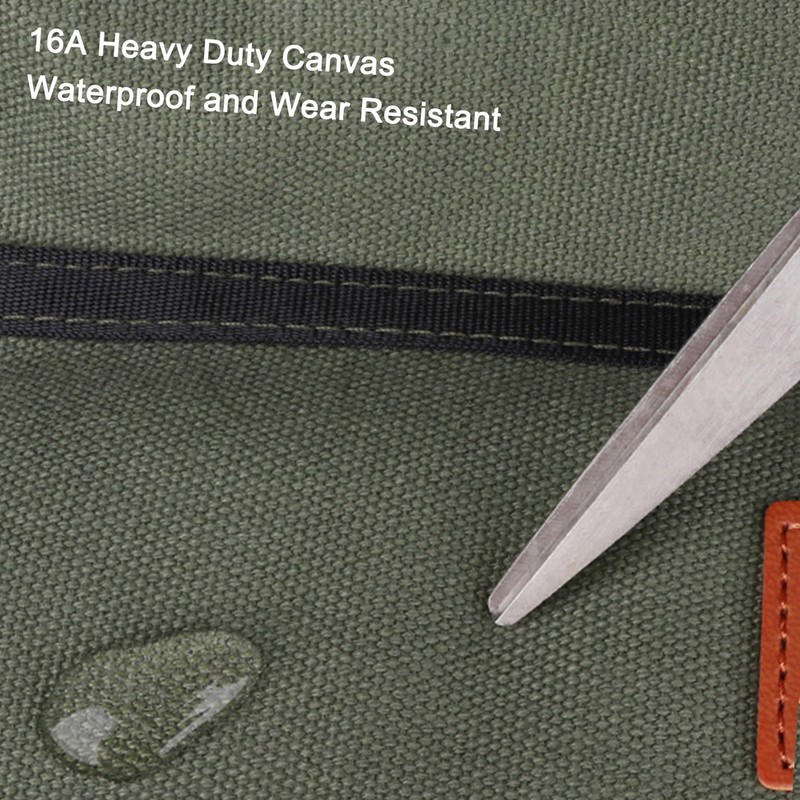 Canvas Roll-up Tool Bag, Multi-Purpose Tool Roll Pouch Tool Organizer