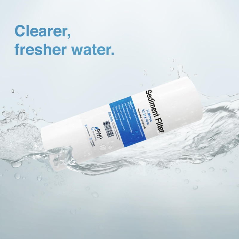 Sediment Water Filtration System with Clear 2.5X 10" Housing 3/4