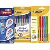 Tipp-Ex Mini Pocket Mouse Correctors, BIC Cristal Original Ball Pens,