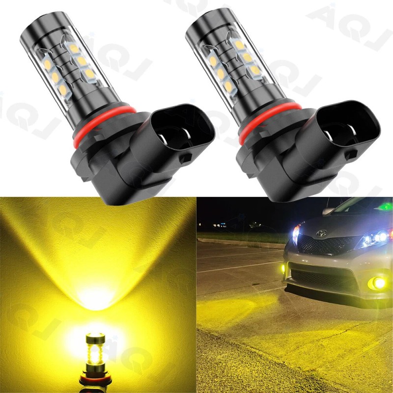 AuureLamp 9006 HB4 LED Fog Light Bulbs 4500K Golden For