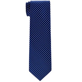 Retreez Modern Mini Polka Dots Woven Boy's Tie (8-10 years) - Navy Blue with White Dots