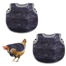 Lyreh 2pcs Adjustable Chicken Hen Saddles, Hen Apron Back & Side Protector for Feather Prevention Mating and Pecking Protection