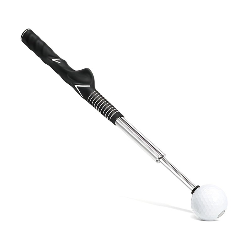 Parthan Retractable Golf Swing Training Aid, Right-Handed, Adjustable Alignment Trainer,