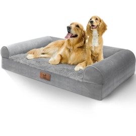 42" Orthopedic Indestructible Dog Bed for Large Dogs, Washable Chew Proof Dog Bed with Removable Cover and Anti-Slip Bottom, Deluxe Waterproof Dog Crate Bed- Sofa XL Dog Bed