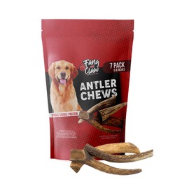 Fang & Claw Grass-Fed Deer Antlers for Dogs – 5-6" Antler Chews, 7-Pack – Long-Lasting Dog Chews for All Dogs & Aggressive Chewers