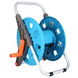 Shanrya Garden Hose Cart, G1/2 Garden Hose Reels for Outside, Tidy No Rust Space Saving Garden Hose Reel for Lawns, Pastoral,Courtyards