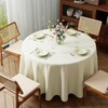 Zdada Cream Round Table Cloth, 183cm/72Inch Large Circular Table Cloths,