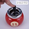 LdawyDE Rotating Ashtray, Diameter 12 cm, Theme Billiard Stainless Steel
