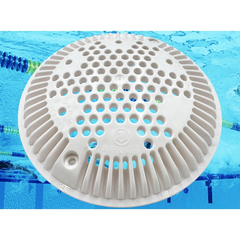 WG1048E White Pool Main Drain Cover Replacement Compatible with WG1048E
