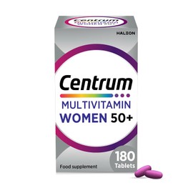 Centrum Women 50+ Tablets Multivitamin & Mineral Supplements, 23 Essential nutrients Including Vitamin D, C, and Iron, 180 Tablets