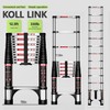 KOLL LINK Telescoping Ladder,12.5 FT Aluminum Lightweight Extension Ladder with