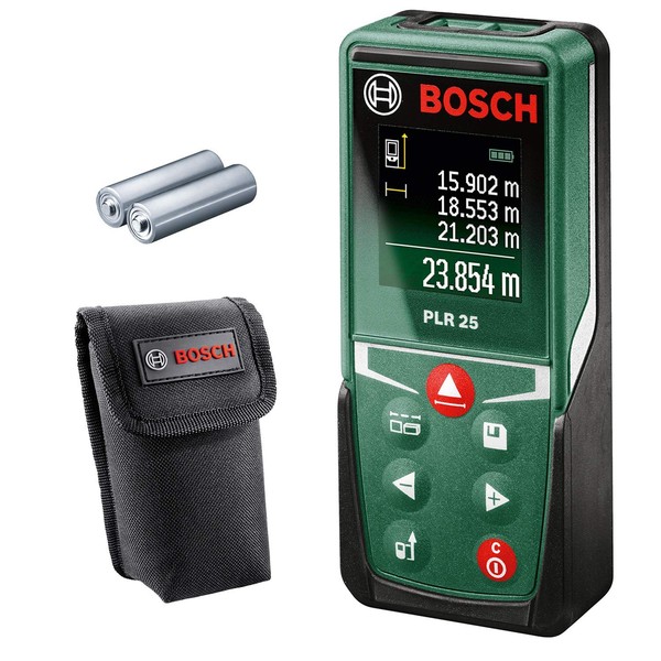 Bosch laser spirit level PLL 1 P with wall mount (laser line for flexible alignment on walls and laser point for easy height transfer)