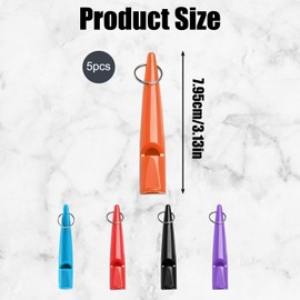 TUBAWD 5Pcs Dog Whistles, Dog Training Whistle, Professional Dog Whistles, Dog Training Whistle High Pitch Dog Whistles with Lanyard Keychain for Barking & Recall