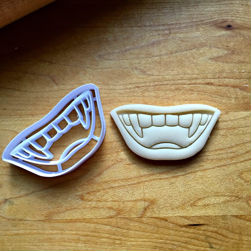 Sweet Prints Inc Vampire Teeth Cookie Cutter - Dishwasher Safe