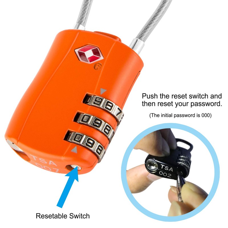[Pack of 2] TSA Luggage Locks, Diyife 3-Digit Security Lock,