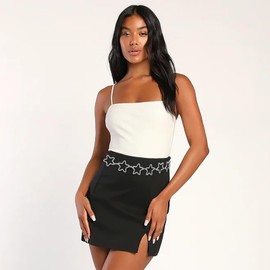 Putcuku Waist Belts for Women Adjustable Body Fashion Metal Link for Dresses (Star Silver-S)