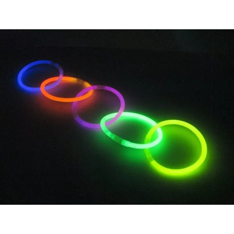 ML 100 Pulseras Cyalume Neon Luminosa Para Fiesta