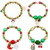 Nanafast Christmas Bracelet Set Santa Claus Snowflake Christmas Tree Beaded
