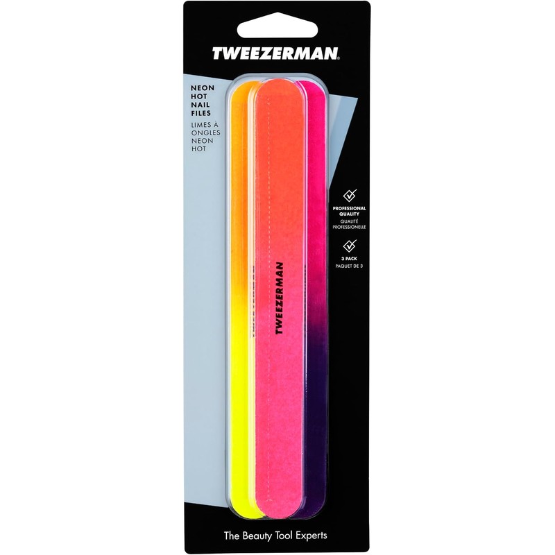 Juego de Limas para uñas de Tweezerman, de color Neón.