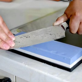 Piedras Afiladoras Japonesas, Doble Cara para Afilar Con Base Antideslizante para Cuchillos de Cocina, Cuchillos de Caza y Tijeras（1000/6000